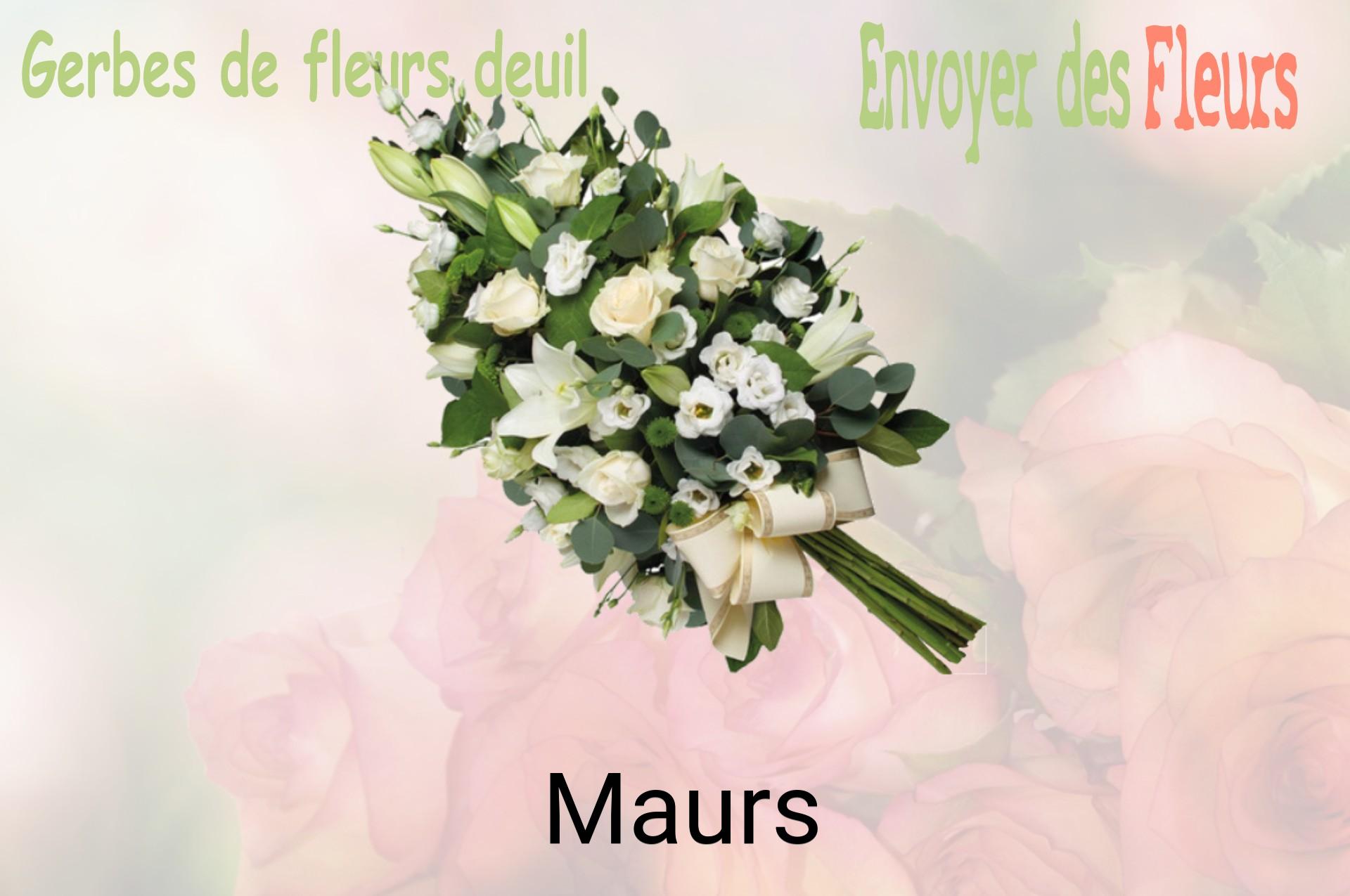 Gerbe de fleurs de deuil livrée à Maurs